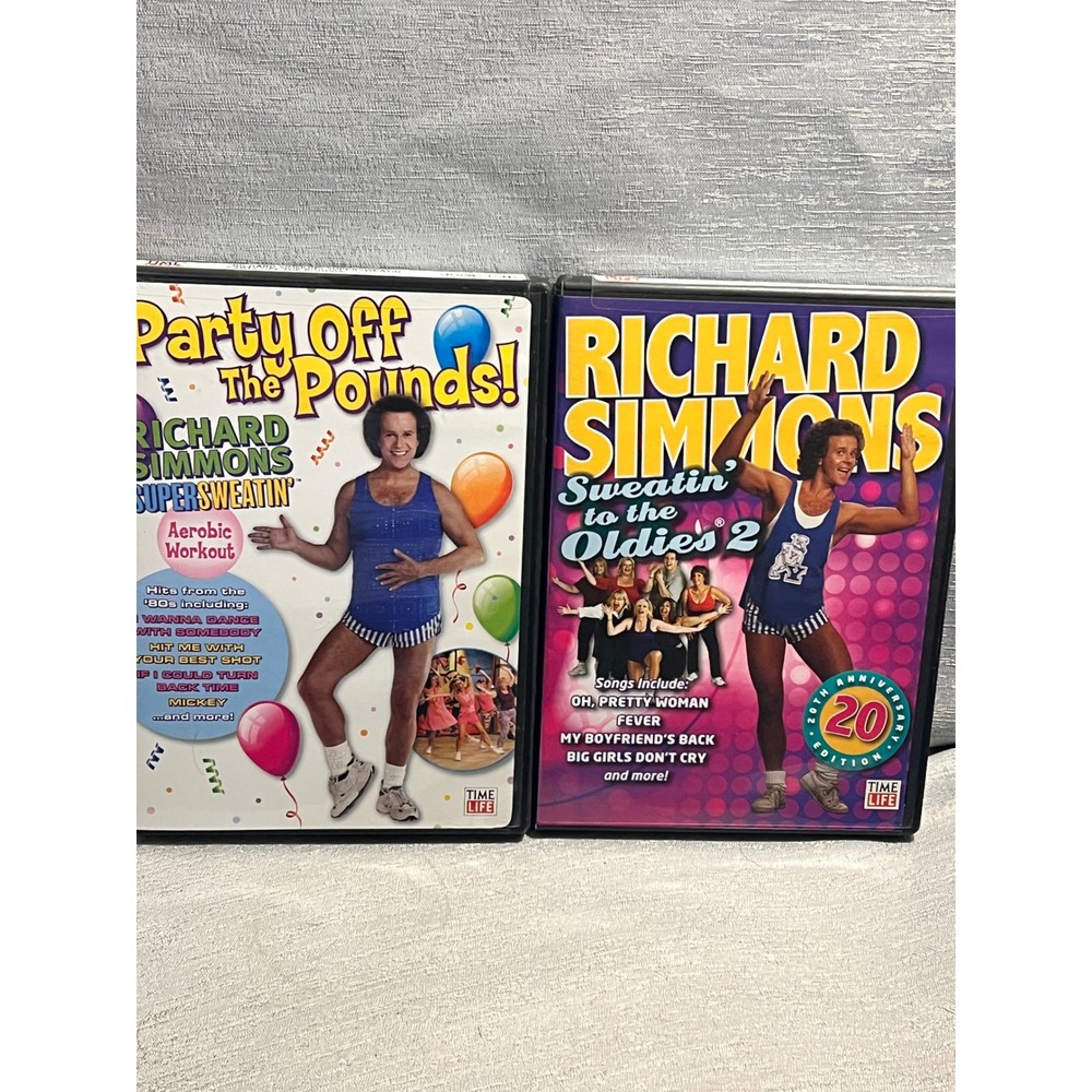 Richard Simmons DVD Set Party Off The Pounds & Sweatin to the Oldies 2 Time Life